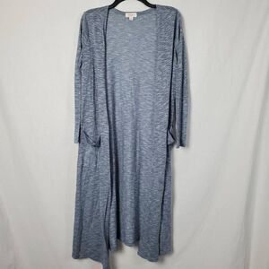 LulaRoe Small Blue Long Open Front Cardigan Sweater Top
